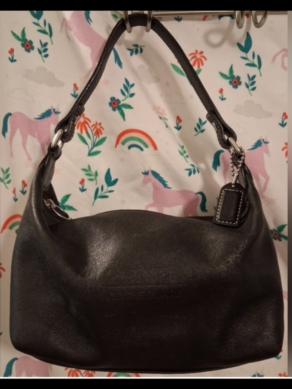 EUC RARE Vintage Y2K Coach Legacy West Black Leather Hobo Mini Purse Bag